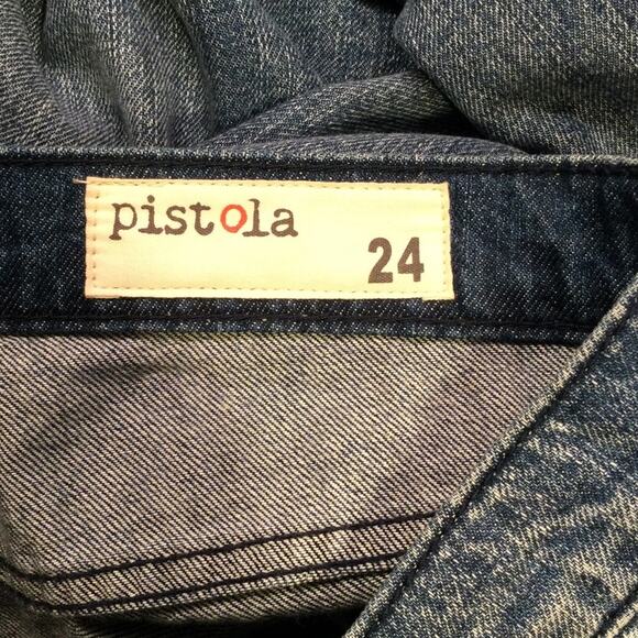 Pistola destroyed lightweight raw hem jeans 24 - Picture 4 of 6